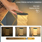 1pc Vintage Wooden Portable Stepless Dimming USB Rechargeable Camping Tent Night Light Folding Outdoor Table Lamp