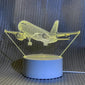 Aircraft night light 3D illusion light, soft warm color table lamp gift with USB power supply