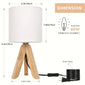 1pc Table Lamp, Cute Desk Lamp, Nightstand Lamp With Fabric Shade Tripod Base For Room, Office, Study Room, Bedroom, Dorm Room