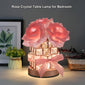 1pc Enchanting Rose Crystal Table Lamp - Rechargeable, Cordless & Dimmable LED Flower Design - Romantic Bedroom & Living Room Decor, Perfect Valentines or Birthday Gift for Her, Available in Pink or Blue