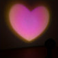 1pc Heart-Shaped Sunset Table Lamp Projector - Ambient Night Light, Photography Prop, Bedroom, Xmas Room Decor - Multi-Functional, Energy-Efficient, Adjustable Brightness, Romantic Mood Lighting