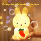 1pc Cute Rabbit Lamp, Girl LED Night Light, Bedroom Living Room Luminous Small Decoration Light, Creative Cartoon Rabbit Decoration Non-plug-in Small Table Lamp, Gift Light Rabbit Easter Gift