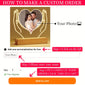 [Customized] 1pc Personalized Custom Photo LED Light Light Up Sign Acrylic Heart Plaque Wooden Stand Night Light Table Lamp For Man Woman, For Lover Anniversary Birthday Wedding, Photo Customized