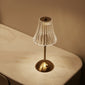 Tri-Tone LED Crystal Table Lamp - Modern Touch Control, Rechargeable Battery, Wrought Iron Base - Perfect for Bedroom, Living Room, and Hotel Decor