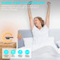 JELLOO 15w Wireless Speakers With Wireless Fast Charging, Rhythm RGB Light, Bar Smart Light, Sunrise Alarm Clock, Wake Up Light For Bedrooms, Dimmable Table Lamp, 10 Types Light Effects.