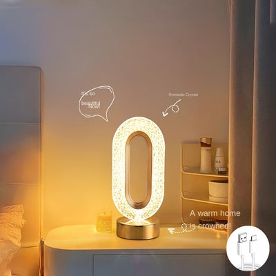 1pc Modern LED Table Lamp, Night Table Light, Touch Infinite Dimming Bedroom Creative Light, Romantic Gift