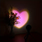 1pc Heart-Shaped Sunset Table Lamp Projector - Ambient Night Light, Photography Prop, Bedroom, Xmas Room Decor - Multi-Functional, Energy-Efficient, Adjustable Brightness, Romantic Mood Lighting