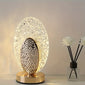 1pc Elegant Crystal Table Lamp for Living Room and Bedroom Decor, Shell Shape Design with Soft Ambient Lighting