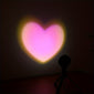 1pc Heart-Shaped Sunset Table Lamp Projector - Ambient Night Light, Photography Prop, Bedroom, Xmas Room Decor - Multi-Functional, Energy-Efficient, Adjustable Brightness, Romantic Mood Lighting