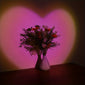 1pc Heart-Shaped Sunset Table Lamp Projector - Ambient Night Light, Photography Prop, Bedroom, Xmas Room Decor - Multi-Functional, Energy-Efficient, Adjustable Brightness, Romantic Mood Lighting