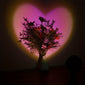 1pc Heart-Shaped Sunset Table Lamp Projector - Ambient Night Light, Photography Prop, Bedroom, Xmas Room Decor - Multi-Functional, Energy-Efficient, Adjustable Brightness, Romantic Mood Lighting