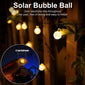 Solar String Lights Outdoor Bubble Ball Lighting String 8 LIghting Modes for Garden Wedding Birthday Holiday Theme Decoration