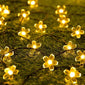 Outdoor Solar Lamp LED Fairy Cherry Blossom Light String Garden Summer Holiday Decor Solar Garland Wedding Party Decoration