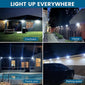 Solar Outdoor Lights - 4 Pack Motion Sensor Safety Lights with 3 Lighting Modes for Garden Fence, Patio Deck, Garage.
