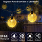 Solar String Lights Outdoor Bubble Ball Lighting String 8 LIghting Modes for Garden Wedding Birthday Holiday Theme Decoration