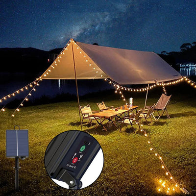 Solar Battery Box for Outdoor Indoor LED String Lamps Solar Panel Controller with Remote for Outdoor Garden Decor