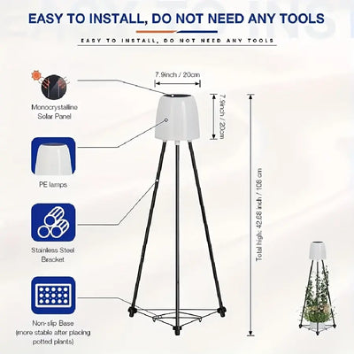 1PC Solar Floor Lamp,  Solar Garden Light,  Outdoor Lights Waterproof