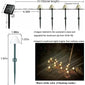 Mushroom Solar Lights Set of 15pcs 29.5ft Fairy String Light with Warm White LED 8 Adjustable Lighting Modes for Outdoor Decora