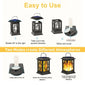 IP65 Waterproof Hanging Solar Light, Garden Solar Flame Light LED Lantern Light for Patio, Pathway, Deck, Yard (2 Pack)