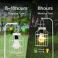 Putuo Decor Solar Lights Lantern Lamp with Ground Stake, Solar Powered Tabletop Lantems with Handle,Outdoor Lights for Lawn