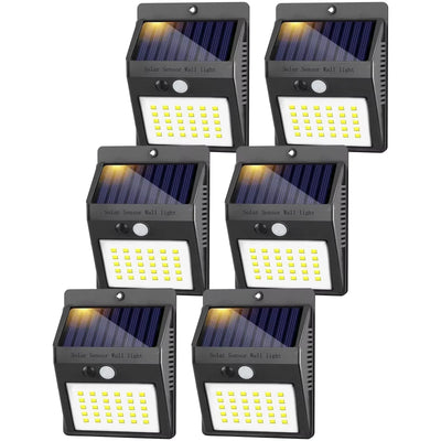 6 Pack IP45 Waterproof Solar Outdoor Lights-Waterproof Motion Sensor Wireless Security Lights for Garden,Fence,Yard,Patio,Garage
