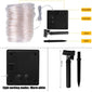 Solar Rope Lights 39FT 100LED Outdoor Solar String Lights IP65 Waterproof Solar Powered Fairy Lights with 8 Lighting Modes for