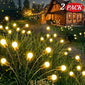 (2pcs)Solar Garden Lights, New Upgraded Solar Swaying Light, Solar Outdoor Lights, High Flexibility Iron Wire, Warm White