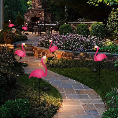 ABS Flamingo Decor Solar String Lights Environmentally Friendly And Waterproof Pink Flamingos Pack of 3