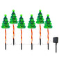 6 Pack LED Solar Powered String Lights USB Rechargeable Xmas Tree Candy Cane Light Decorative Pathway Light for Yard Patio Porch