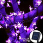 Outdoor Solar Lamp LED Fairy Cherry Blossom Light String Garden Summer Holiday Decor Solar Garland Wedding Party Decoration