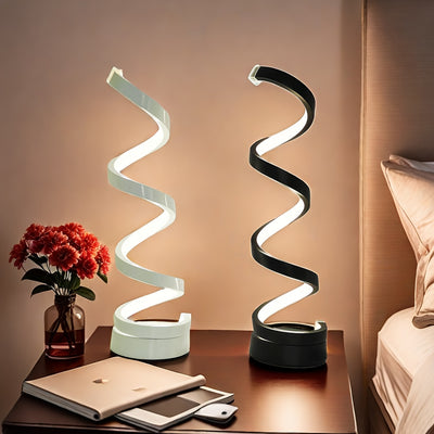 1pc Unique Spiral Design Table Lamp - Soft Night Light, Original Art Piece, Perfect Christmas Gift, Surprise Yourself with Its Modern Style and Ambiance