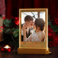 [Customised] 1pc Personalized Custom Photo LED Light Light Up Sign Acrylic Plaque Wooden Stand Night Light Table Lamp For Parents Boys Girls Birthday Anniversary Wedding Gift Customized Birthday Gift