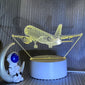 Aircraft night light 3D illusion light, soft warm color table lamp gift with USB power supply