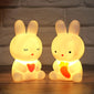 1pc Cute Rabbit Lamp, Girl LED Night Light, Bedroom Living Room Luminous Small Decoration Light, Creative Cartoon Rabbit Decoration Non-plug-in Small Table Lamp, Gift Light Rabbit Easter Gift