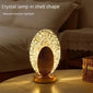 1pc Elegant Crystal Table Lamp for Living Room and Bedroom Decor, Shell Shape Design with Soft Ambient Lighting
