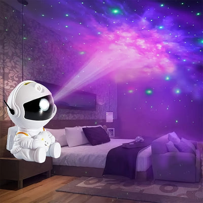 1pc Gypsophila Astronaut Spaceman Star Projector Night Light, Ceiling Table Lamp for Boy Room Bedroom, Birthday Holiday Gift