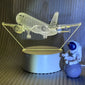 Aircraft night light 3D illusion light, soft warm color table lamp gift with USB power supply