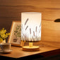 1pc Golden Wheat Ear Table Lamp, Nordic Style Creative Solid Wood Lamp Holder with Bedside Night Light Function